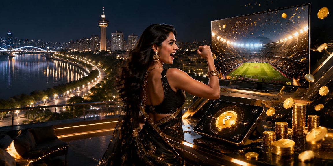 Lottery excitement at Ahmedabad riverfront, symbolizing winning big in India